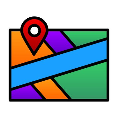 konum pin konum simgesi, vektör arkaplan 