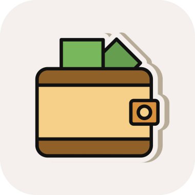 wallet icon, vector illustration simple design