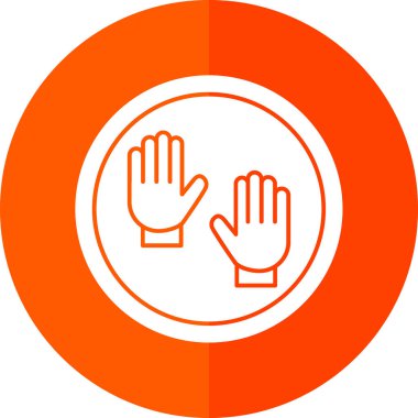 Eldivenler web simgesi vektör illüstrasyonu 