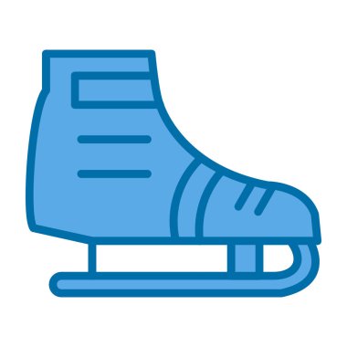 Buz pateni ikonu. Basit vektör illüstrasyonu