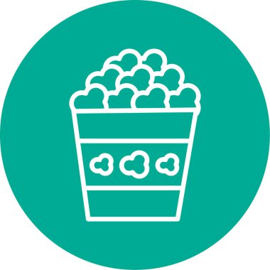 Patlamış mısır kovası. Web simgesi basit illüstrasyon