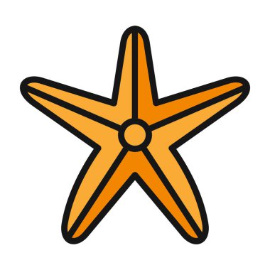 karikatür karalama deniz yıldızı vektör çizimi