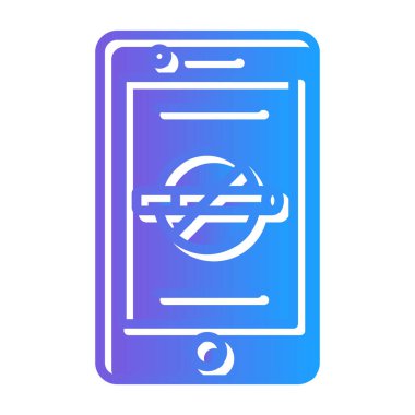 akıllı telefon simgesi, vektör illüstrasyonu basit tasarım