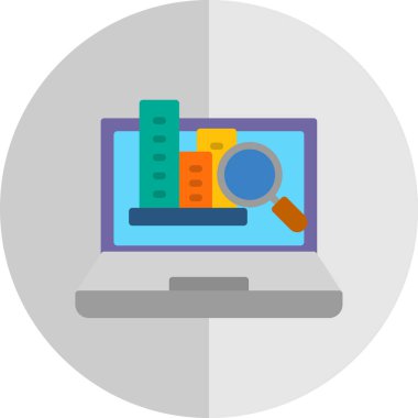 bilgisayar düz vektör simgesi