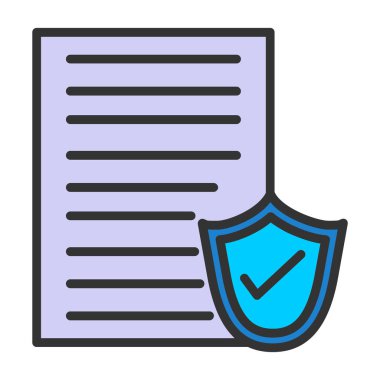 Kalkan simgesi vektör çizelgesine sahip kontrol listesi