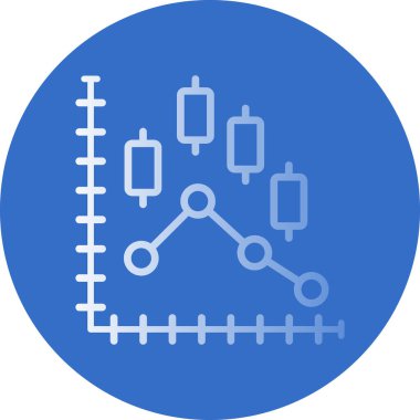 Diyagram vektör renk çizgisi simgesi 