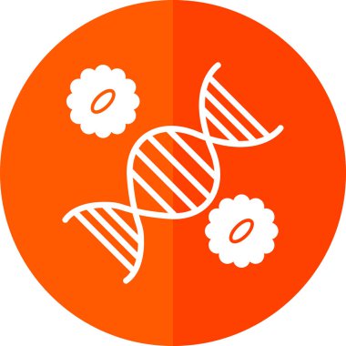 Genetik mühendisliği web simgesi, vektör illüstrasyonu 