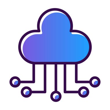 Bulut hesaplama. Web simgesi 