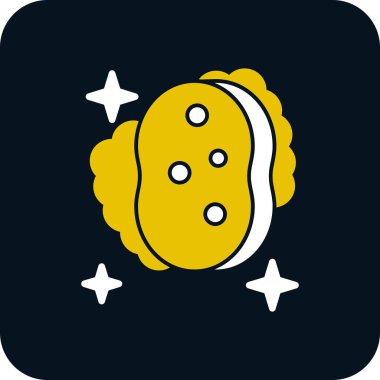 Sünger simgesinin vektör illüstrasyonu 