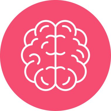 Beyin simgesi, vektör illüstrasyonu 