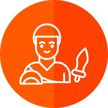 Kasklı bir kadının vektör çizimi