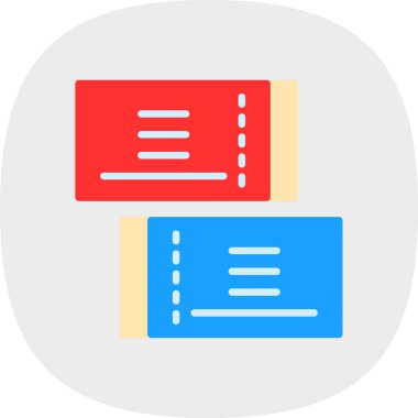 Biletler simge vektör illüstrasyonu