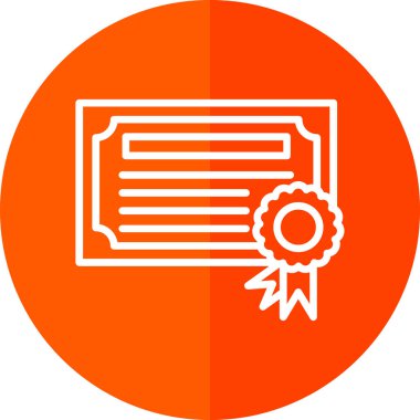 Sertifika ikonu vektör illüstrasyonu
