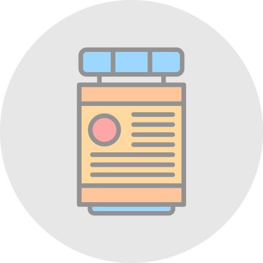 hap şişesi vektör simgesi, tasarım illüstrasyonu 