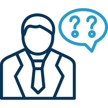 Soru işareti simgesi. düzenlenebilir düz vektör