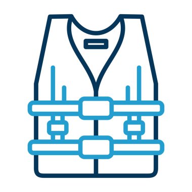 Yelek giysi simgesinin vektör illüstrasyonu 