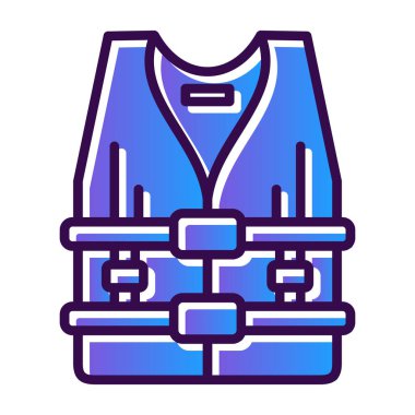 Yelek giysi simgesinin vektör illüstrasyonu 