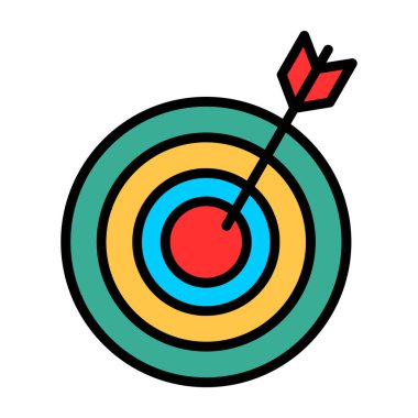 Hedef. Web simgesi basit illüstrasyon