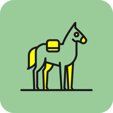 At yassı simgesi, vektör illüstrasyonu