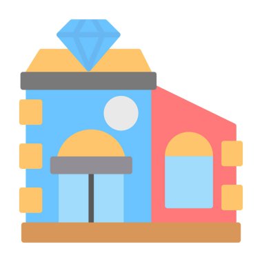 Kuyumcu web simgesi, vektör illüstrasyonu 