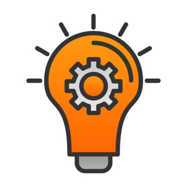 Basit düz fikir kabartma düz vektör simgesi