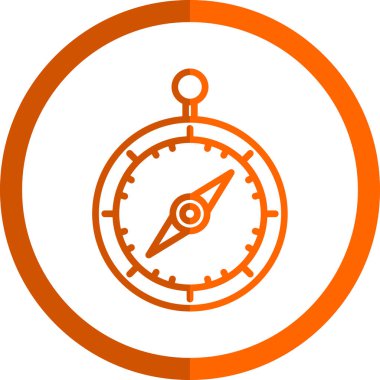 pusula düz simgesi, vektör illüstrasyon tasarımı