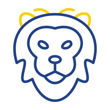 Basit Aslan vektör çizimi basit tasarım