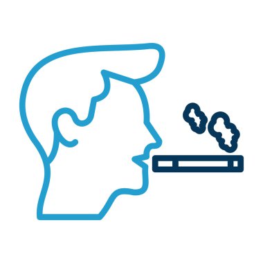 Sigara içen adam vektör simgesi 