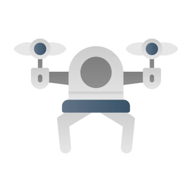Drone simgesi, vektör illüstrasyonu basit tasarım