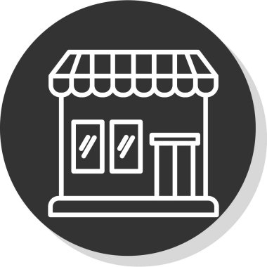 Market simgesinin vektör illüstrasyonu