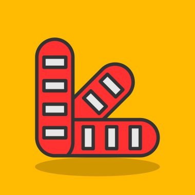 Sarı parmak arası terlik simgesi