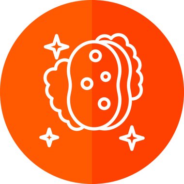 Sünger simgesinin vektör illüstrasyonu 