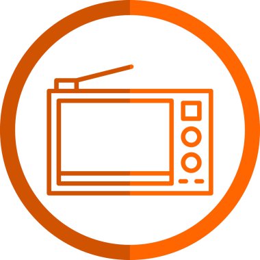 televizyon web simgesi vektör illüstrasyonu