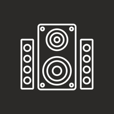 Müzik hoparlör satırı simgesi 