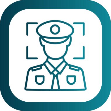 Polis rozeti simgesi moda tarzında izole edilmiş arka grup