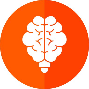 Beyin simgesi, vektör illüstrasyonu 