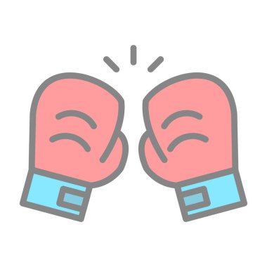 Boks eldiveni simgesi, vektör illüstrasyonu 