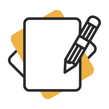 Kağıt simgesinin vektör illüstrasyonu