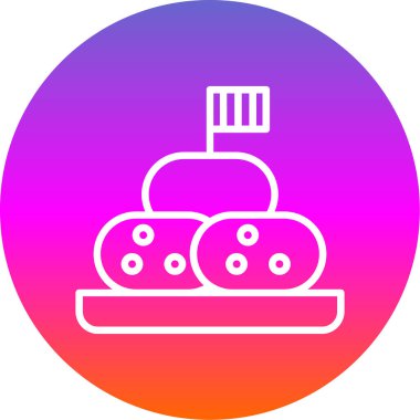 Kek. Web simgesi basit illüstrasyon