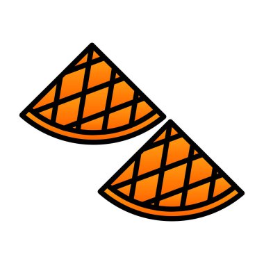 turuncu koni simgesi. İnce çizgi tasarımı. vektör izole.