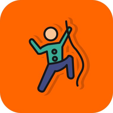 Erkek tırmanıcı simgesi vektör illüstrasyonu