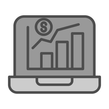 çevrimiçi satış simgesi vektör illüstrasyonu