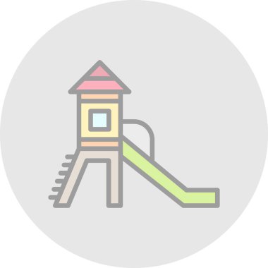 Lunapark atlıkarınca simgesi, vektör illüstrasyonu