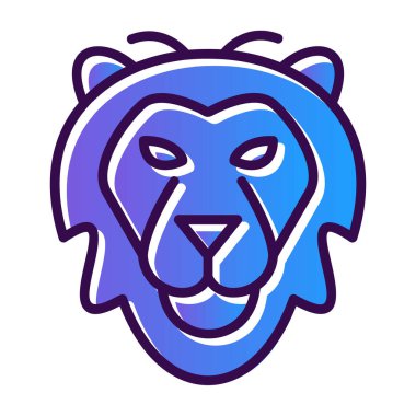 Basit Aslan vektör çizimi basit tasarım