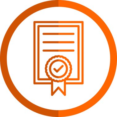 Sertifika. Web simgesi basit tasarım