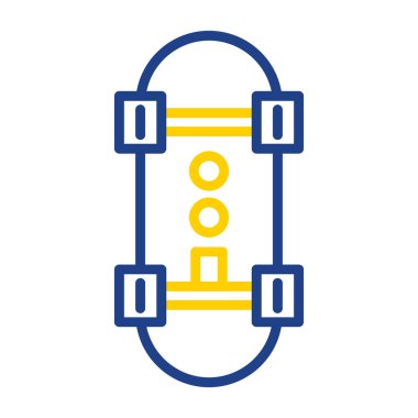 Modern kaykay simgesinin vektör illüstrasyonu                       