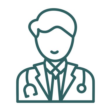 doktor avatar vektör resimleme 