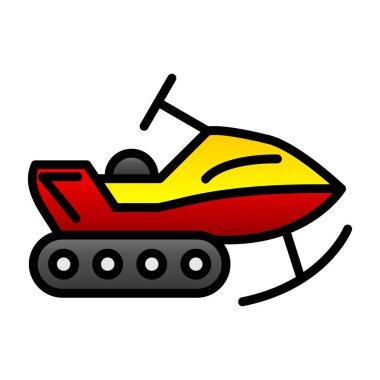 Kar mobil simgesi vektör illüstrasyonu basit tasarım