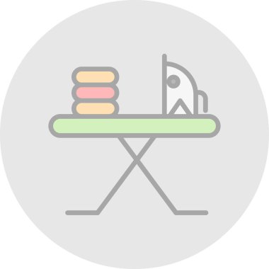 Ütü tahtası simgesi illüstrasyonu 