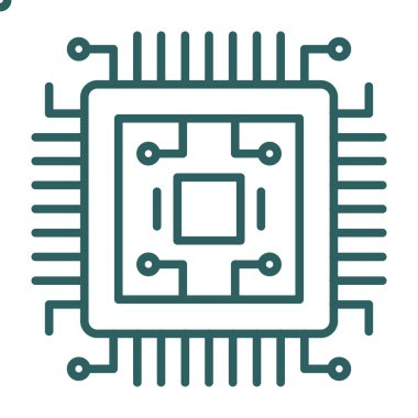 çip simgesi, vektör illüstrasyonu basit tasarım